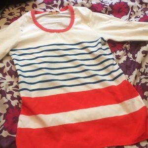 striped silk top